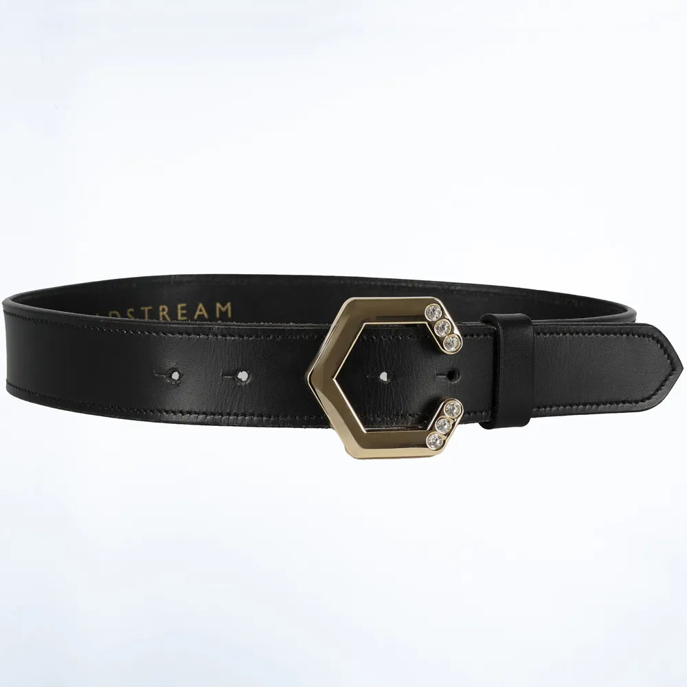 Coldstream Hutton Diamante Leather Belt Black