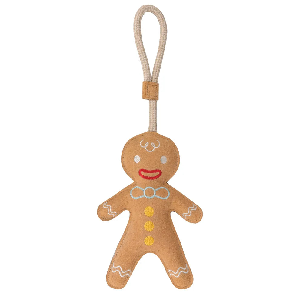Benji & Flo Christmas Dog Toys - Rope Gingerbread Man