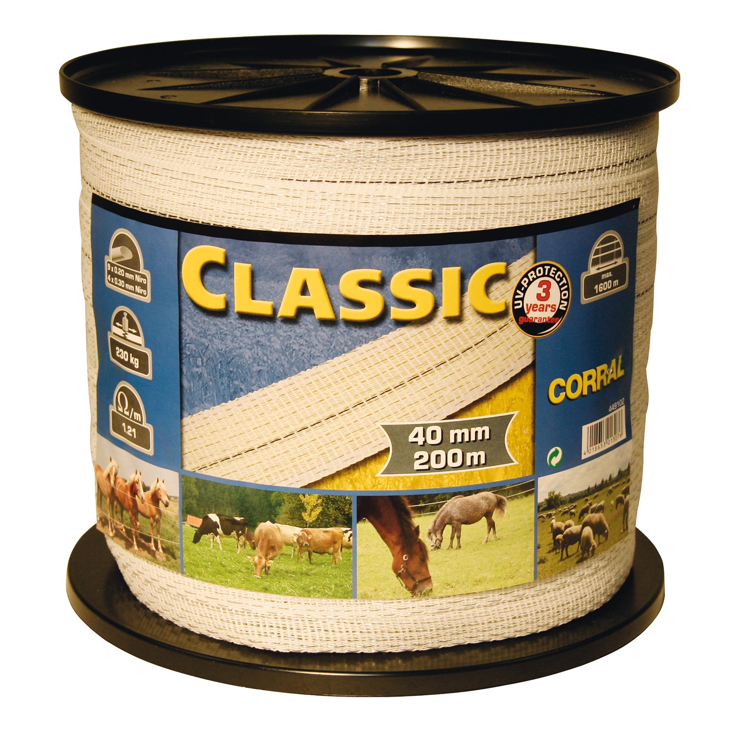 Corral Classic Fencing Tape 200M X 40Mm