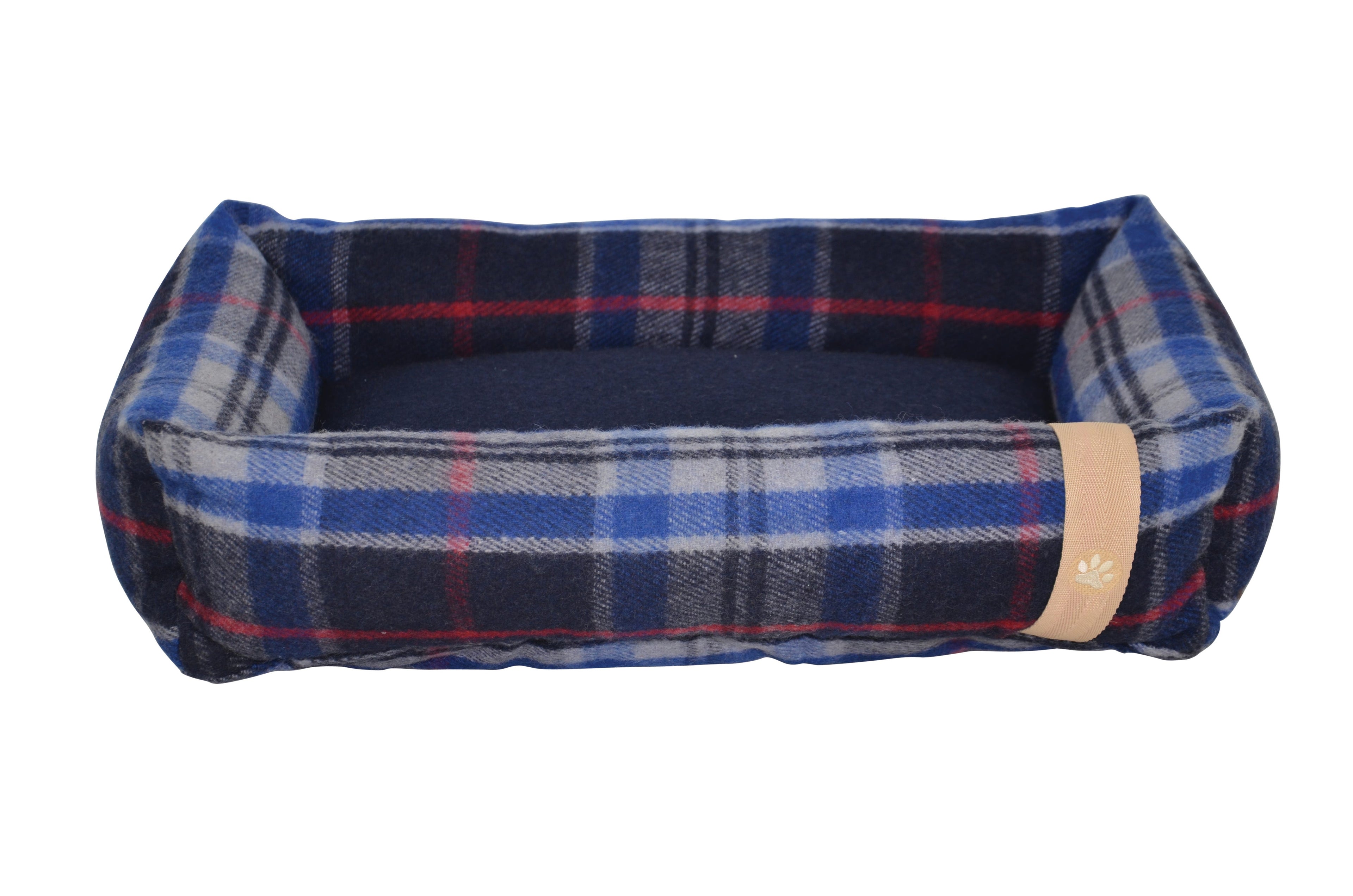 Companion Country Snuggle Dog Bed - Large - Navy Check