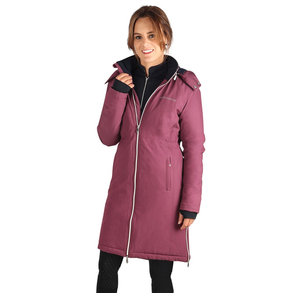 Hy Equestrian Synergy Guard Waterproof Coat - Fig/Navy - Medium