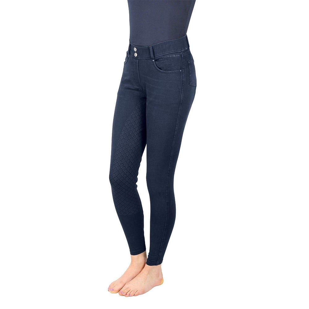 Hy Equestrian Elevate Denim Breeches - Dark Blue - 34"