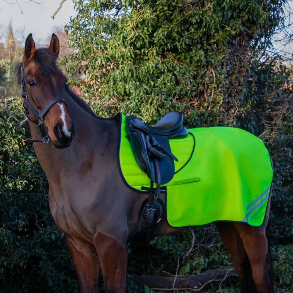 Reflector Quarter Mesh Exercise Sheet by Hy Equestrian