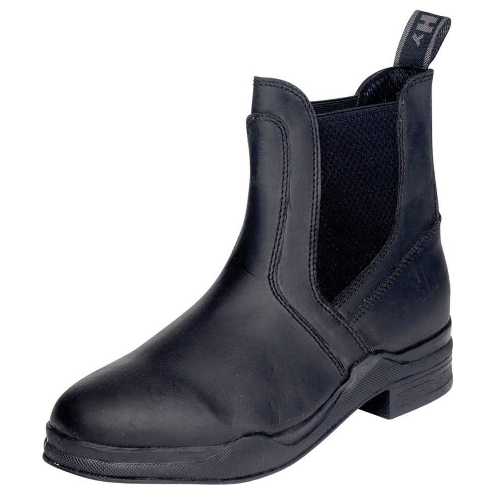 Hy Equestrian Wax Leather Jodhpur Boot - Black - 6