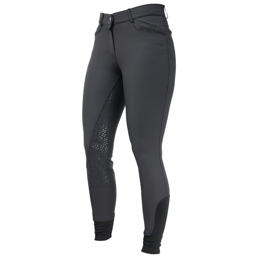 Hy Equestrian Roka Crystal Breeches - Black/Black Crystal - 30"
