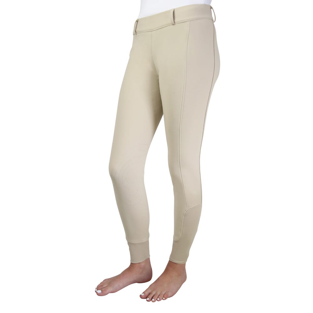 Hy Equestrian Glacial Softshell Riding Tights - Beige - X Small