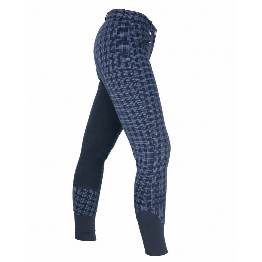 Hy Equestrian Harby Ladies Breeches - Navy Check - 24"