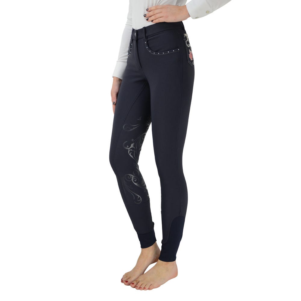 Hy Equestrian Regatta Ladies Breeches - Navy - 28"