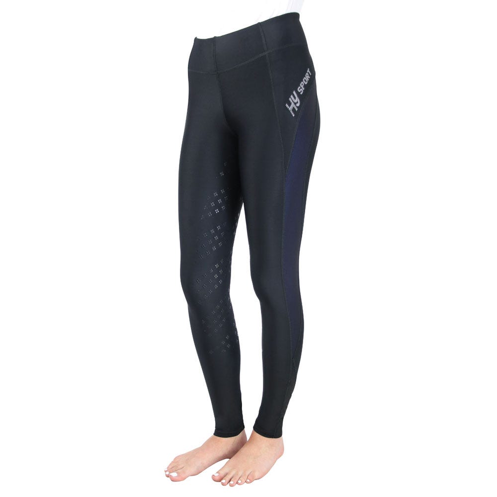 Hy Equestrian Supernova Ladies Riding Skins - Black/Midnight Blue - Small