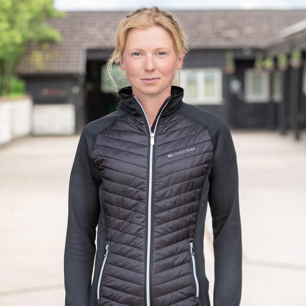 Hy Equestrian Synergy Sync Lightweight Padded Jacket - Black - X Small