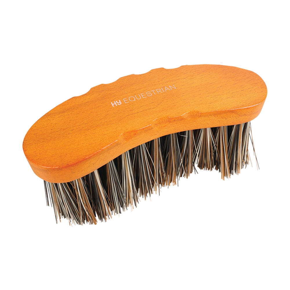 Hy Equestrian Luxury Half Round Brush - Tan