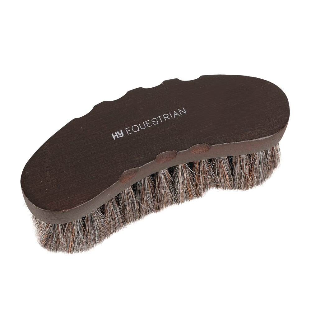 Hy Equestrian Deluxe Half Round Brush with Horse Hair