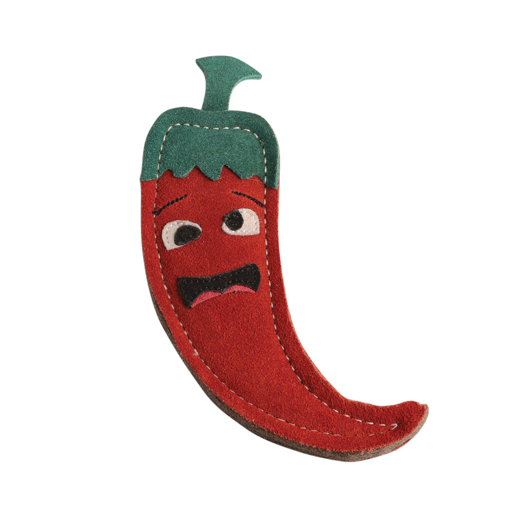 Benji & Flo Crazy Faces Dog Toys - Jalapeno the Red Hot Chilli