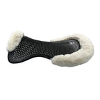 Horsena Regular Jumping Gel Pad with Rolled Edge Real Sheepskin - Black/Natural - One Size