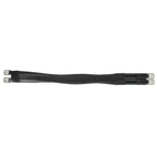 Hy Equestrian Leather Padded Atherstone Girth - Elasticated Both Ends - Black - 58"
