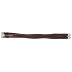 Hy Equestrian Leather Padded Atherstone Girth - Elasticated Both Ends - Brown - 38"