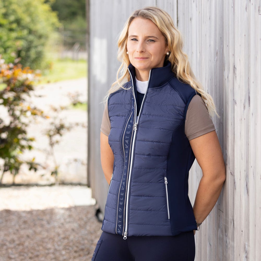 Hy Equestrian Elevate Allure Gilet - Navy/Gun Metal Grey - Medium