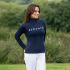 Hy Equestrian Elevate Allure Cross Neck Jumper - Navy - Large