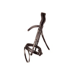 ProPresicce Pelle Crank Leather Bridle by Hy Equestrian - Brown/Silver Hardware - X Full