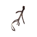 ProPresicce Pelle Grackle Leather Bridle by Hy Equestrian - Brown/Brass Hardware - Full