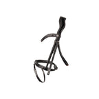 ProPresicce Pelle Raised Flash Leather Bridle by Hy Equestrian - Black/Silver Hardware - Full