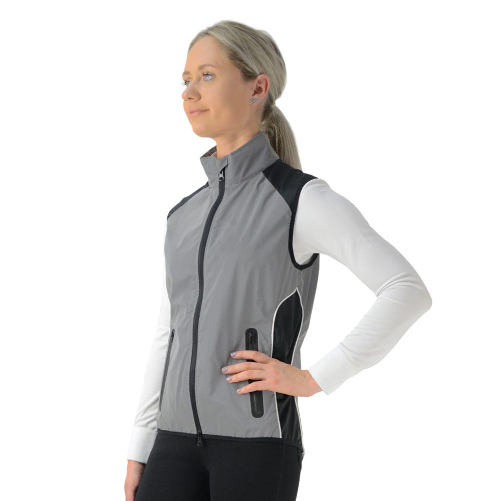 Silva Flash Reflective Gilet by Hy Equestrian - Reflective Silver - X Small