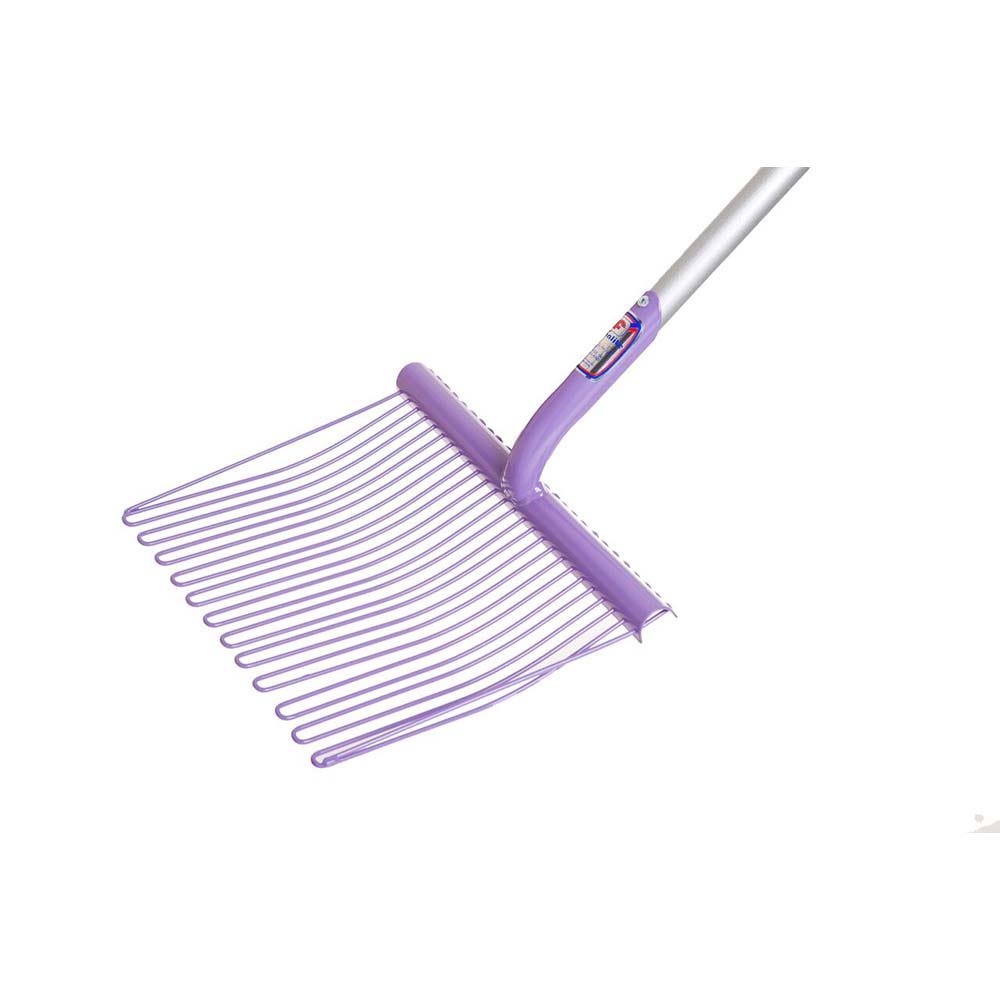 Fyna-Lite Pellet Master Stable Fork - Long Wooden Handle (WPLPURP) - 120cm
