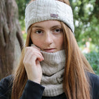 Hy Equestrian Meribel Cable Knit Snood - Classic Winter Riding Neck Warmer