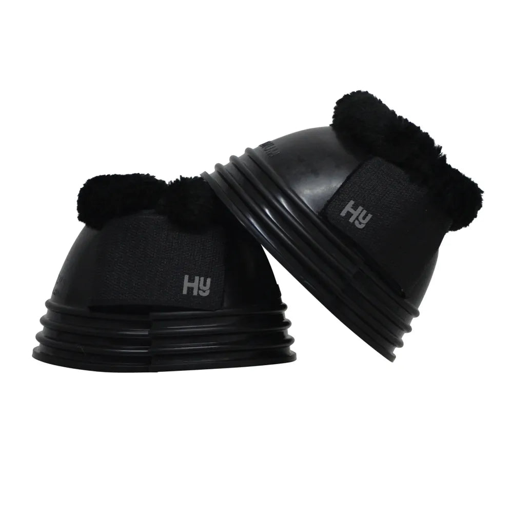Hy Equestrian Ringed Fleece Topped Over Reach Boots