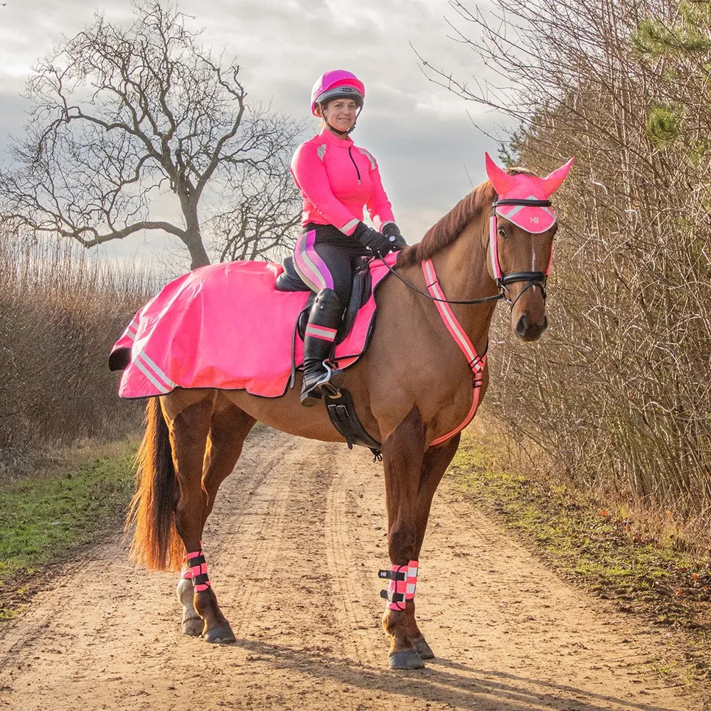 Reflector Fleece Exercise Sheet by Hy Equestrian