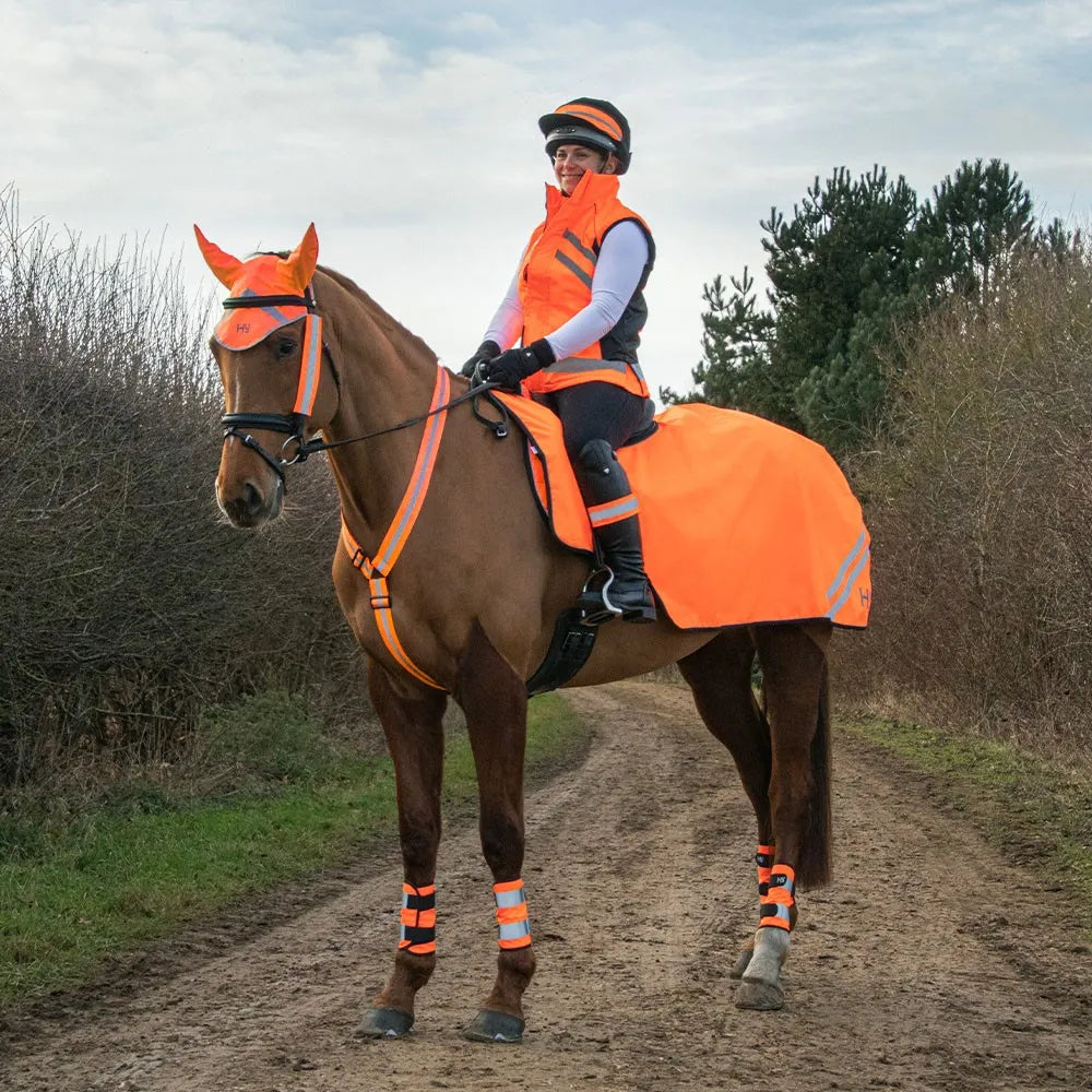 Reflector Fleece Exercise Sheet by Hy Equestrian