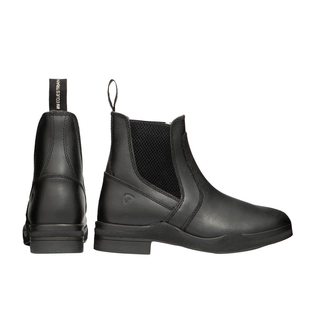 Hy Equestrian Fleece Lined Wax Leather Jodhpur Boot - Black - 9