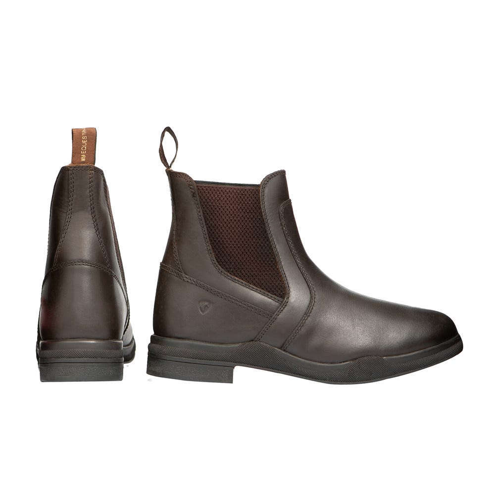 Hy Equestrian Fleece Lined Wax Leather Jodhpur Boot - Brown - 4