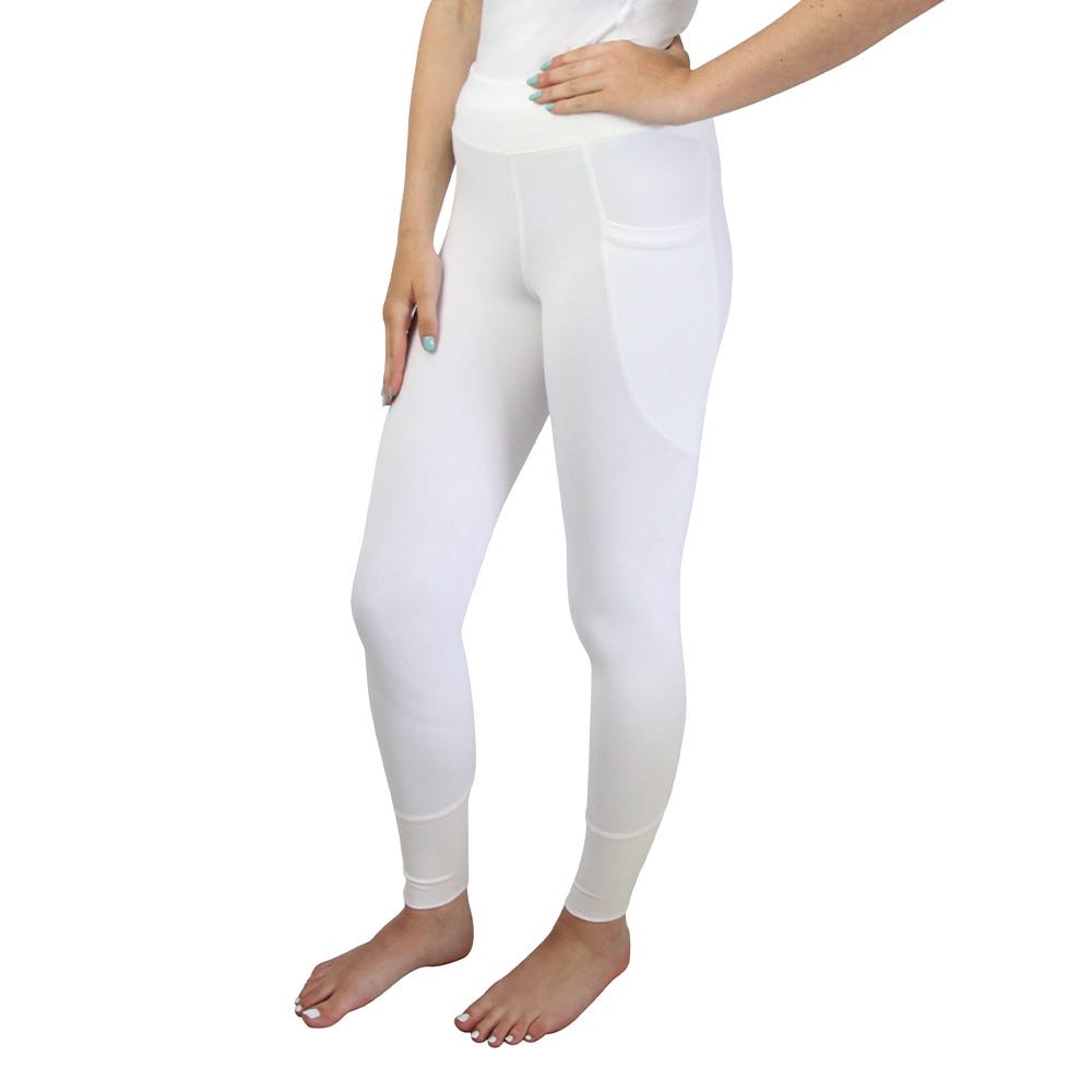 Hy Equestrian Selah Competition Riding Tights - White - Small