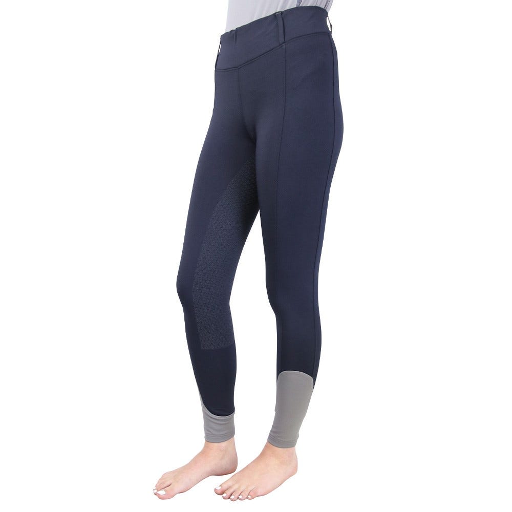 Hy Sport Active Riding Tights - Midnight Navy/Pencil Point Grey - X Large