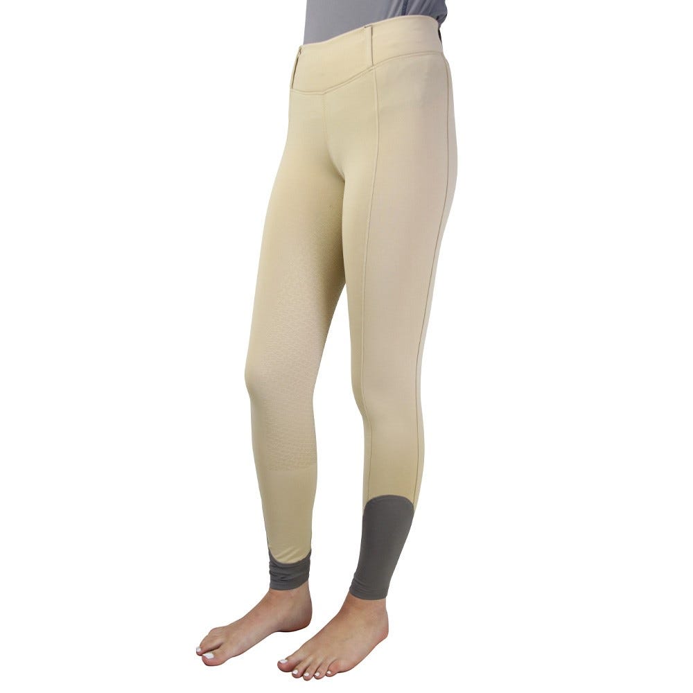 Hy Sport Active Riding Tights - Beige/Pencil Point Grey - X Large