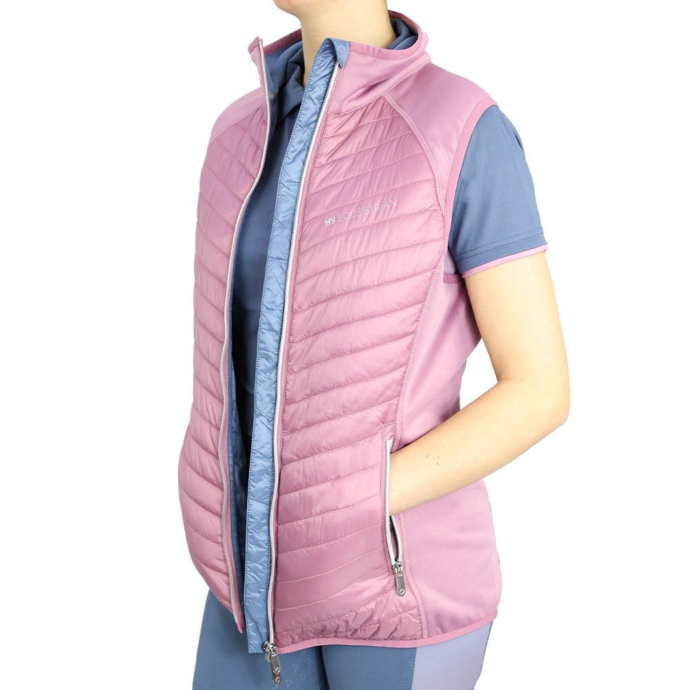 Hy Equestrian Synergy Elevate Sync Lightweight Gilet - Riviera/Grape - XX Small
