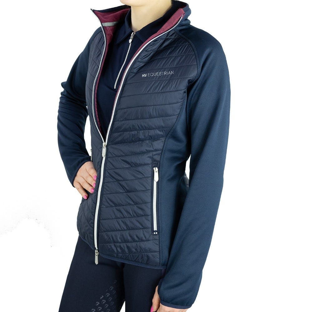 Hy Equestrian Synergy Elevate Sync Lightweight Jacket - Navy/Fig - X Small