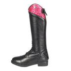 Hy Equestrian Eren Riding Boot - Black/Pink - Child 12