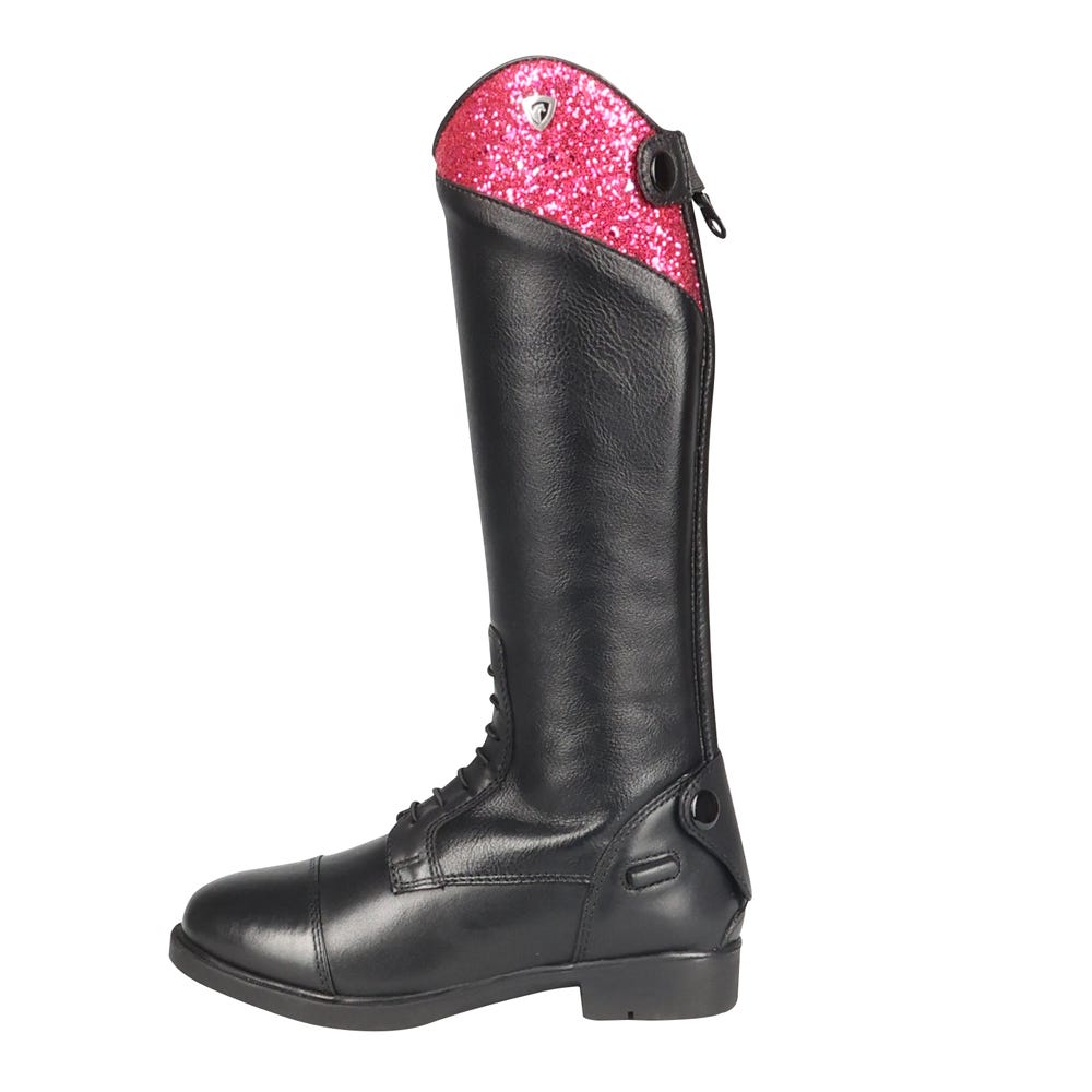 Hy Equestrian Eren Riding Boot - Black/Pink - Child 13