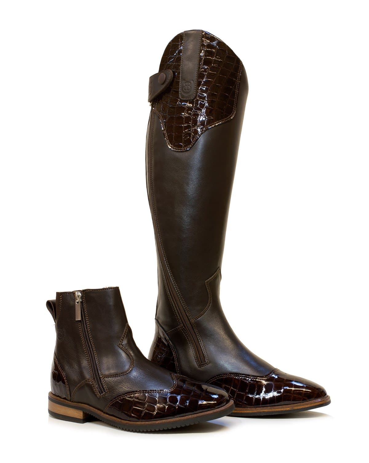 Bareback Footwear Milan Long Dress Riding Boots - Brown