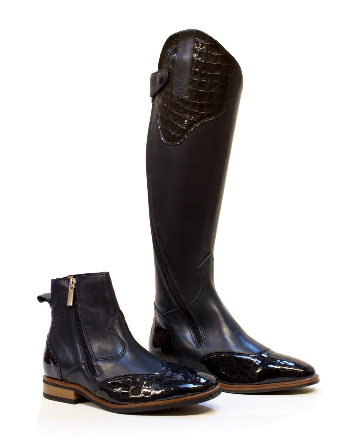 Bareback Footwear Milan Long Dress Riding Boots - Blue
