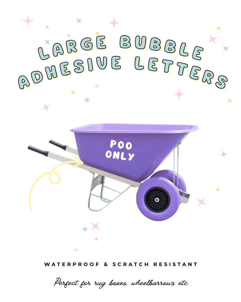 Four Hills Equestrian Large Bubble Adhesive Letters (15cm)
