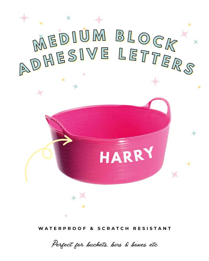 Four Hills Equestrian Medium Block Adhesive Letters (7.5cm)
