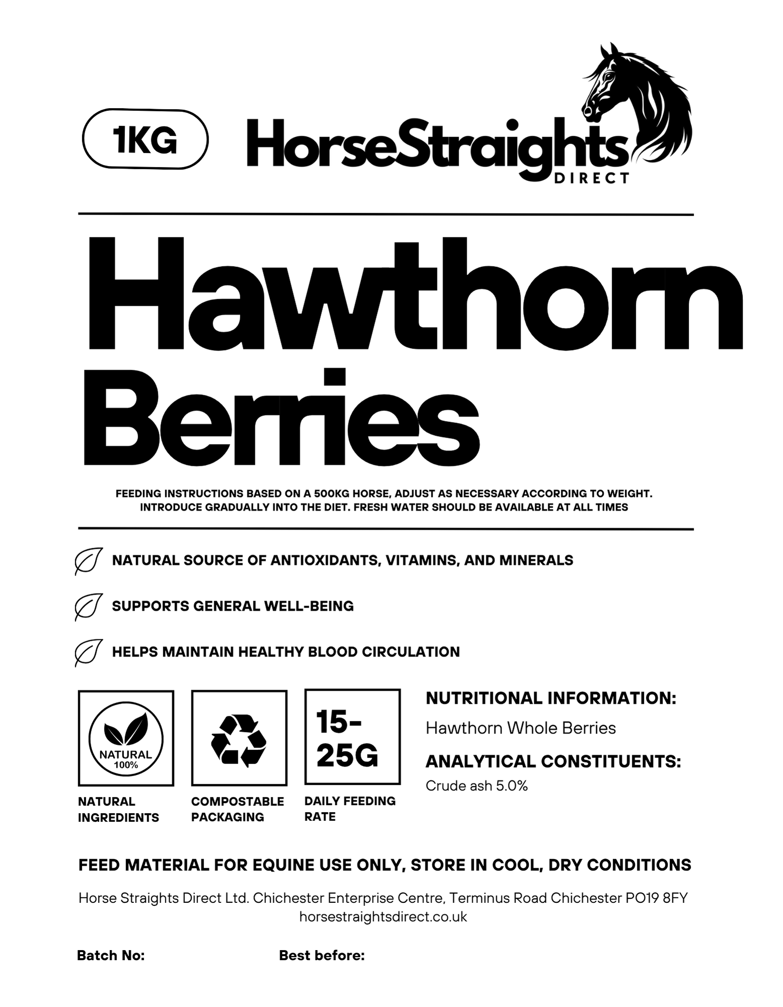 HSD Hawthorn Whole Berries