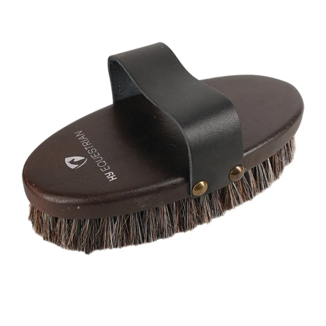 Hy Equestrian Deluxe Body Brush with Horse Hair Mixed with Pig Bristles - 19cm