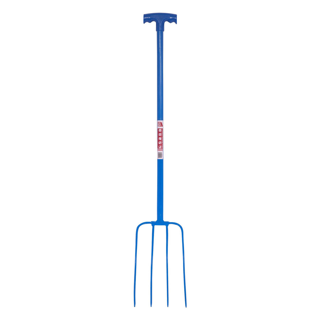 red gorilla 4 prong manure fork t handle