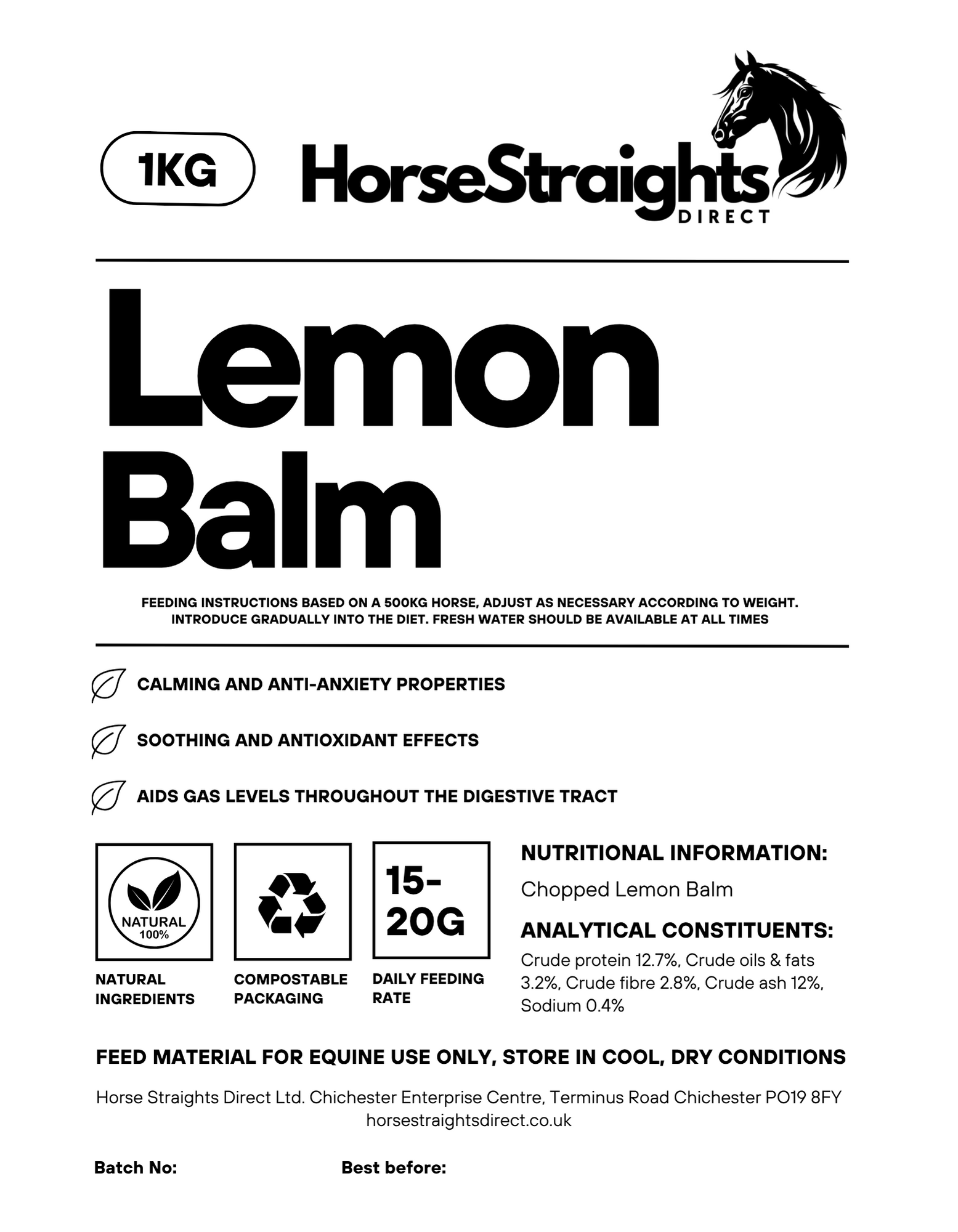 HSD Lemon Balm Chopped