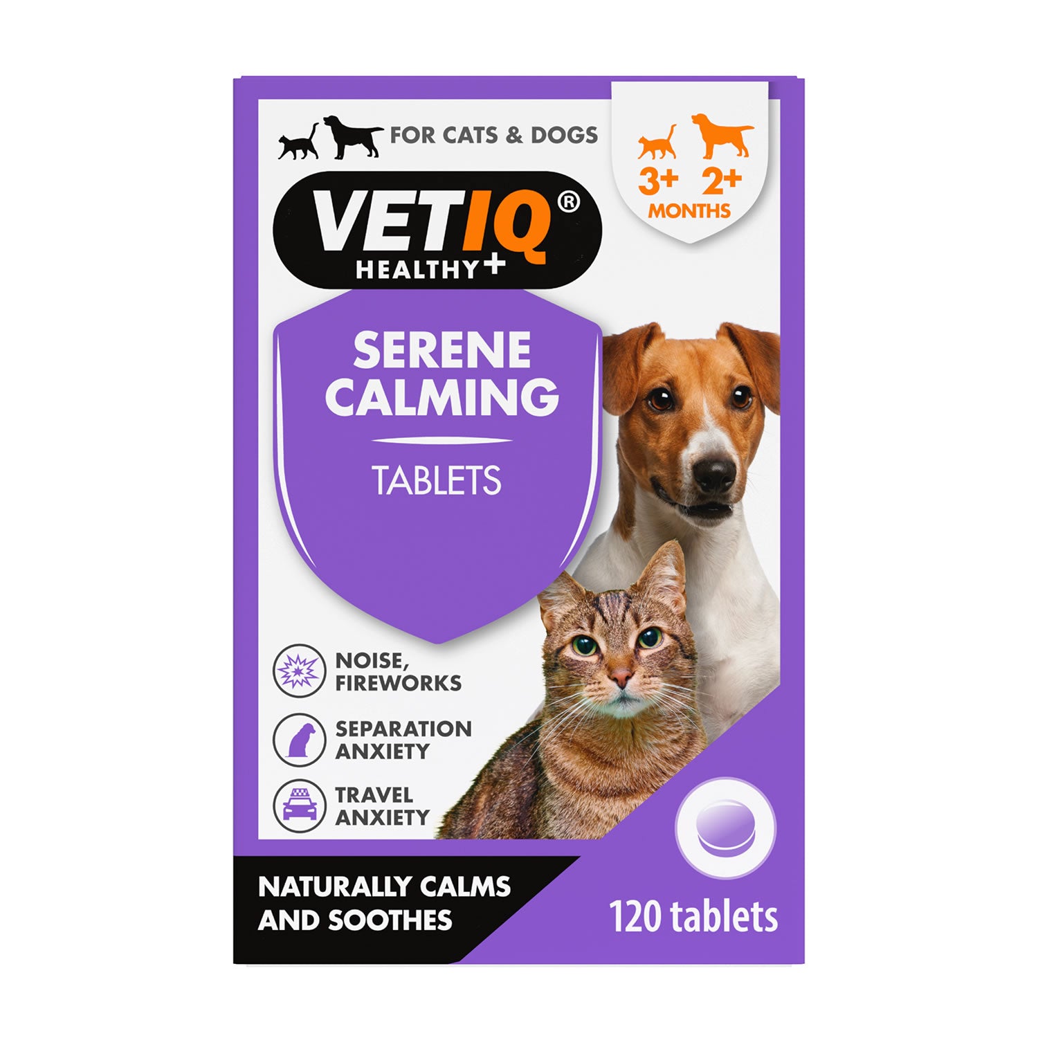 Vetiq Serene Calming Tablets For Cats & Dogs 1-20Kg