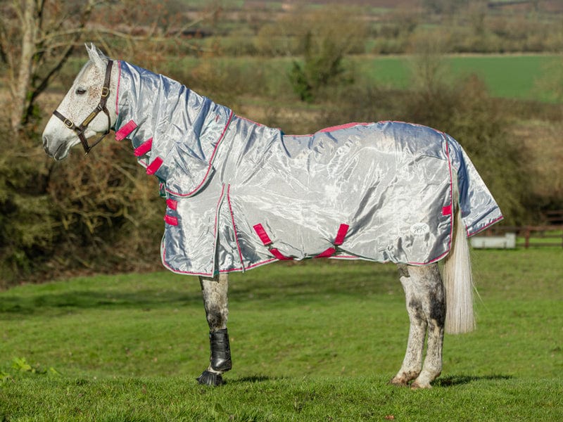 Swish Nylon Fly Cool Rug - Grey/Mulberry